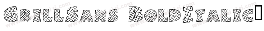 GrillSans BoldItalic字体转换
